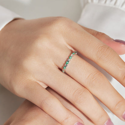 [Rose Jewels]Sparkling Vibrant Round Shape Daily Ring