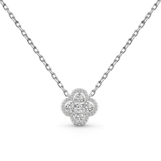 [Rose Jewels]Spliced Lucky Four-Leaf Clover Versatile Necklace