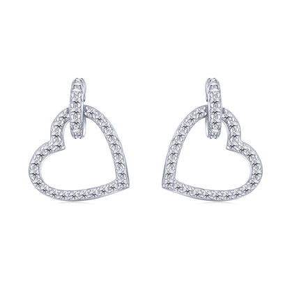 [Rose Jewels]Dainty Heart Shape Earrings