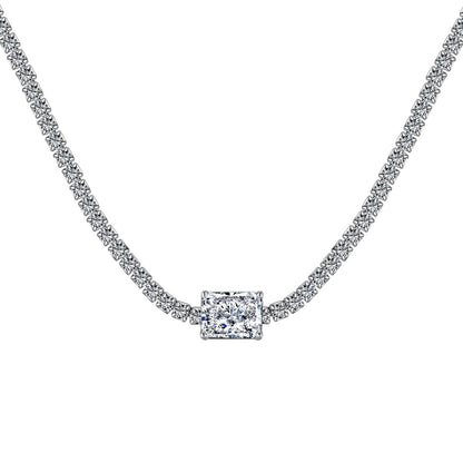 [Rose Jewels]2.0 carat Ornate Emerald Cut Necklace