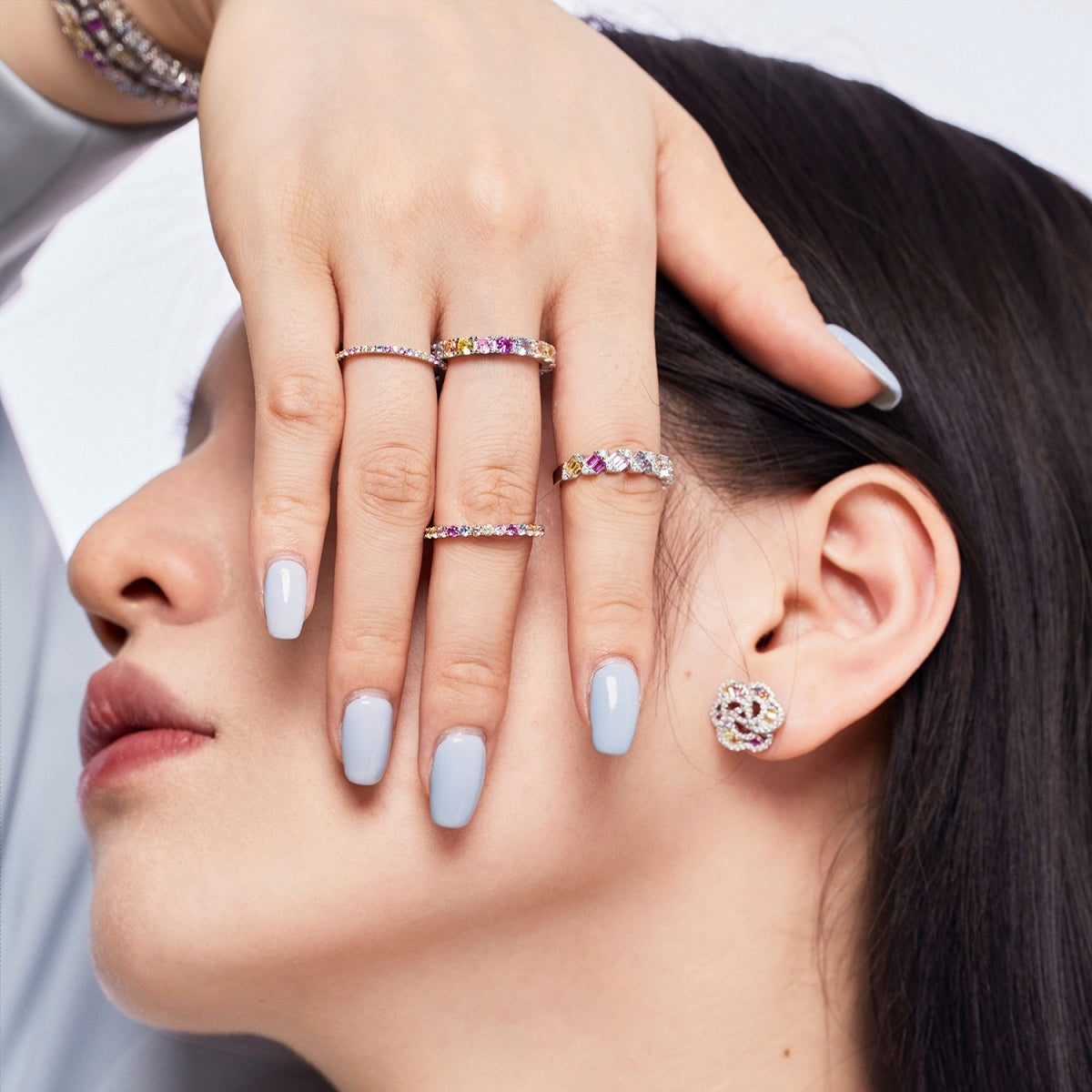 [Rose Jewels]Delicate Vibrant Emerald Cut Daily Ring