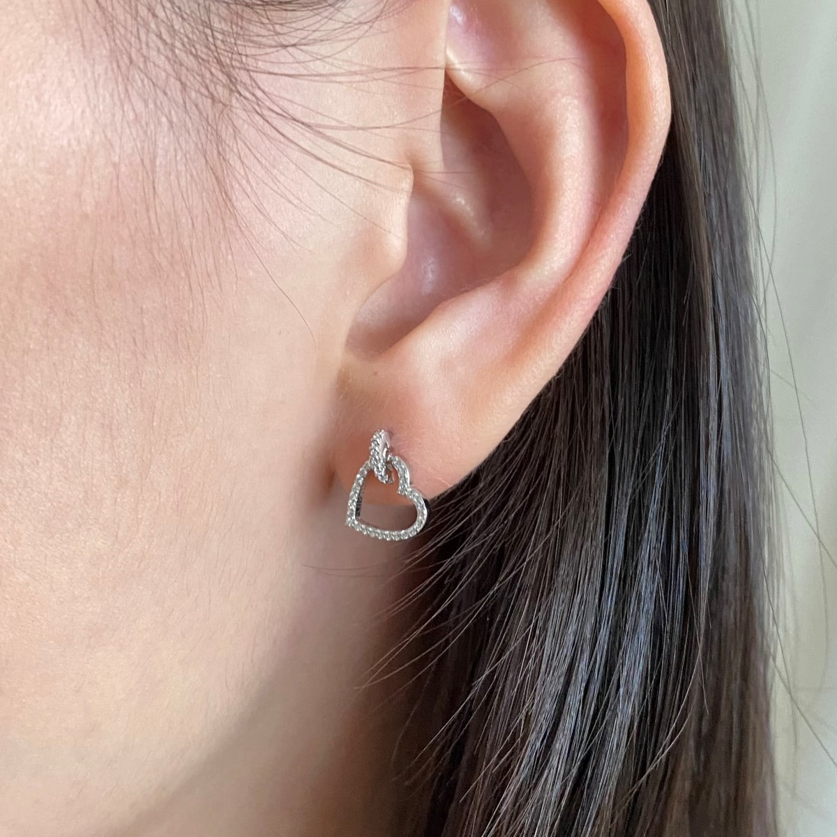 [Rose Jewels]Dainty Heart Shape Earrings