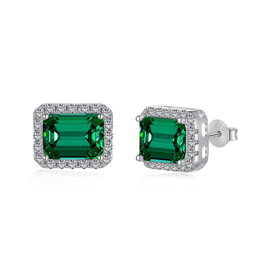 [Rose Jewels]Luxurious Dainty Emerald Cut Banquet Earrings