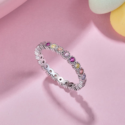 [Rose Jewels]Exquisite Colorful Round Cut Party Ring