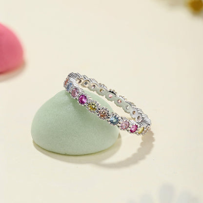 [Rose Jewels]Exquisite Colorful Round Cut Party Ring