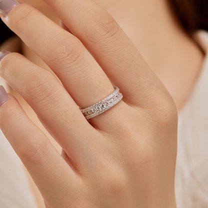 [Rose Jewels]Delicate Colorful Round Cut Daily Ring