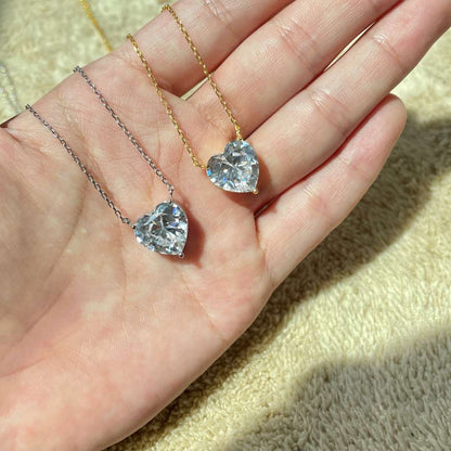 [Rose Jewels]6.0 carat Radiant Heart Shape Necklace