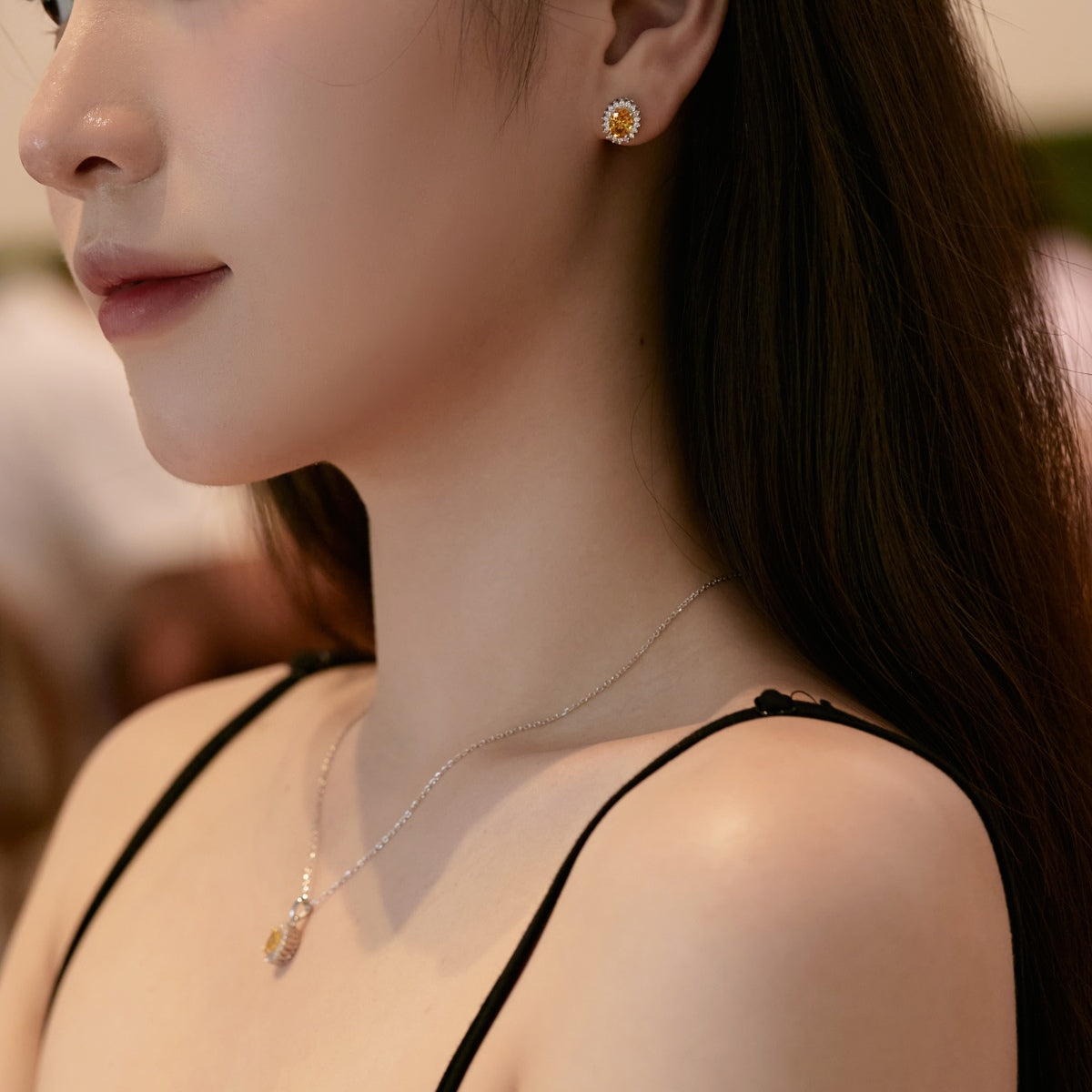 [Rose Jewels]Delicate Radiant Oval Cut Daily Earrings