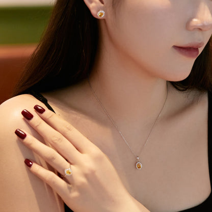 [Rose Jewels]Delicate Radiant Oval Cut Daily Earrings