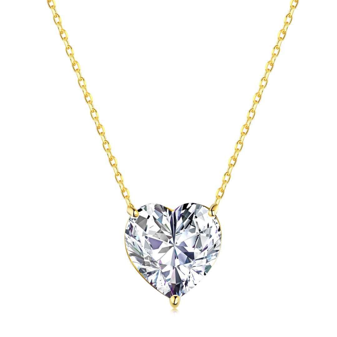 [Rose Jewels]6.0 carat Radiant Heart Shape Necklace