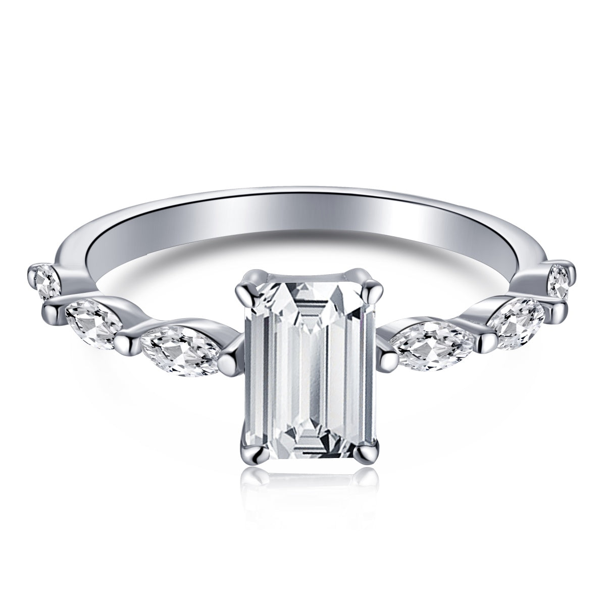 [Rose Jewels]1.0 Carat Dainty Resplendent Radiant Cut Daily Ring