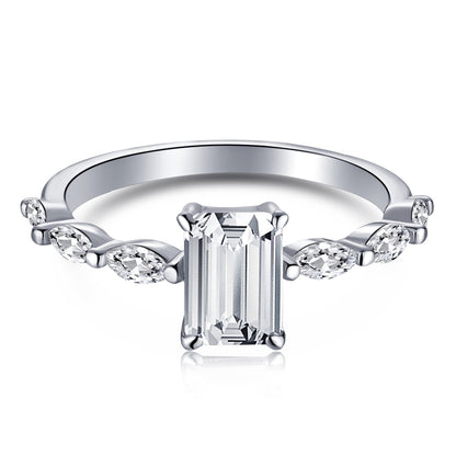 [Rose Jewels]1.0 Carat Dainty Resplendent Radiant Cut Daily Ring