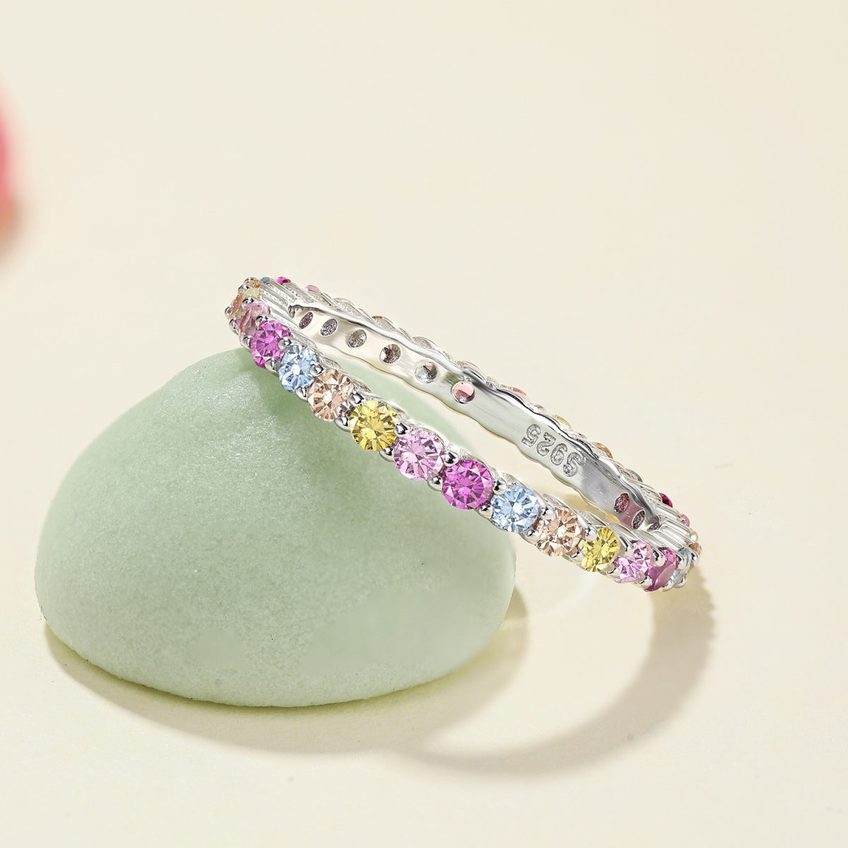 [Rose Jewels]Elegant Vivid Round Cut Daily Ring