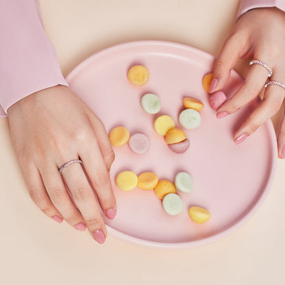 [Rose Jewels]Unique Scintillating Round Cut Daily Ring