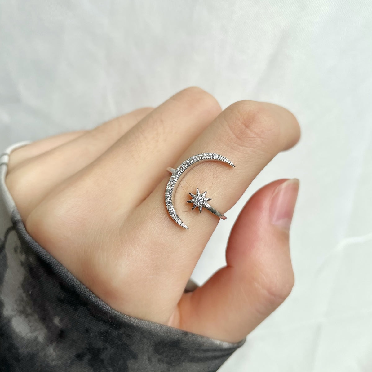 [Rose Jewels]Eternity Moon & Star Ring