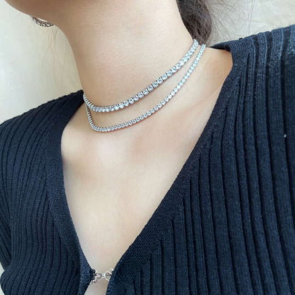 [Rose Jewels]Elegant Tennis Chain Necklace