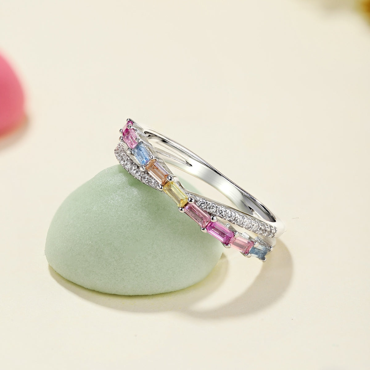 [Rose Jewels]Energetic Elegant Radiant Cut Party Ring