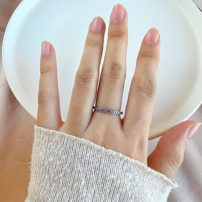 [Rose Jewels]Delicate Sparkling Round Cut Daily Ring