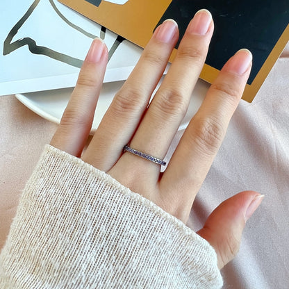 [Rose Jewels]Delicate Sparkling Round Cut Daily Ring