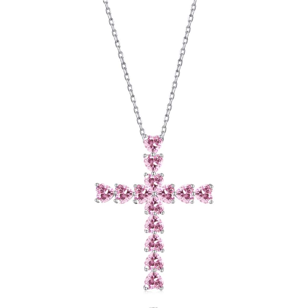 [Rose Jewels]Radiant Cross Shape Necklace