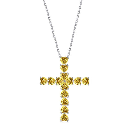 [Rose Jewels]Radiant Cross Shape Necklace