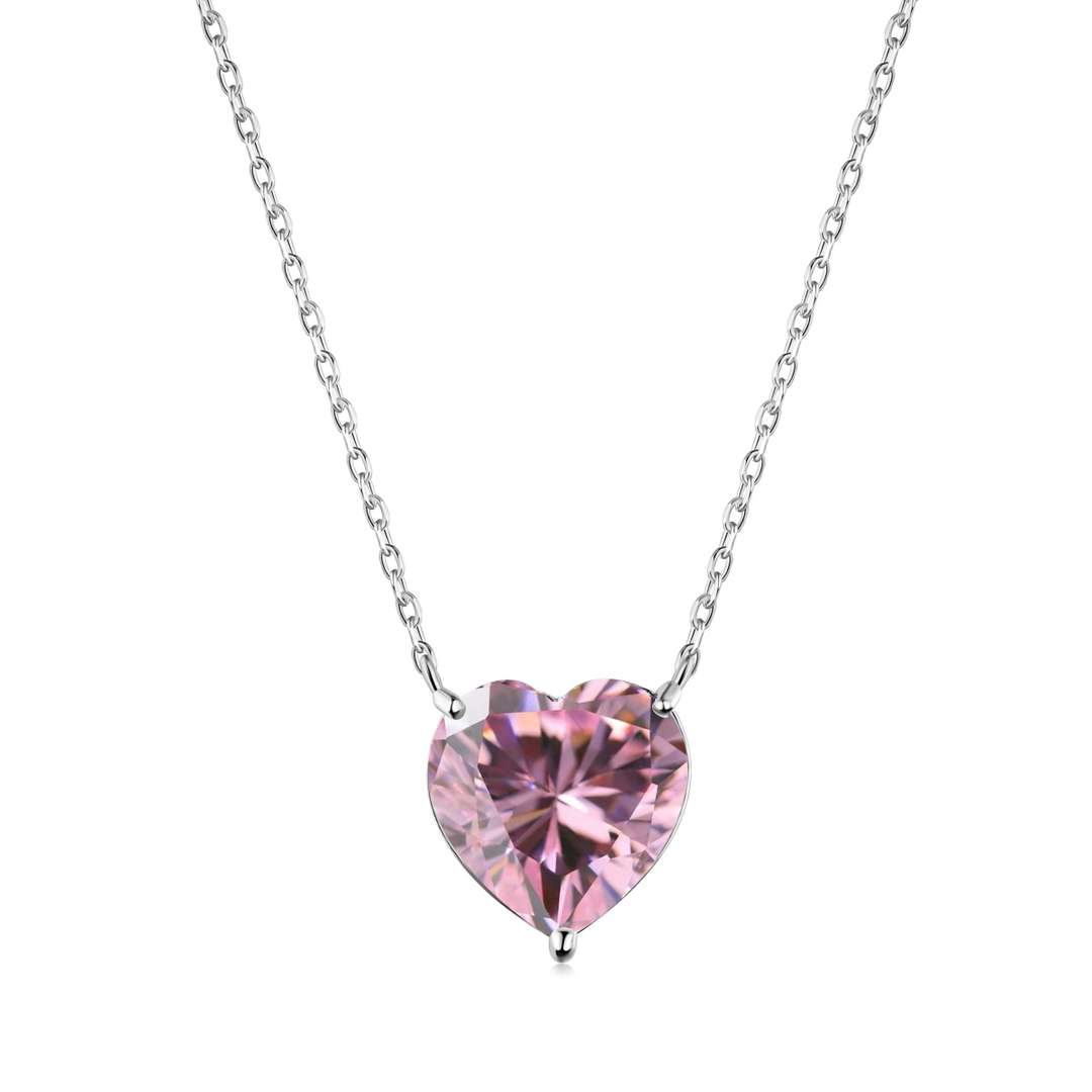 [Rose Jewels]6.0 carat Radiant Heart Shape Necklace