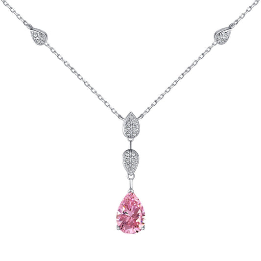 [Rose Jewels]Dazzling Pear Cut Necklace