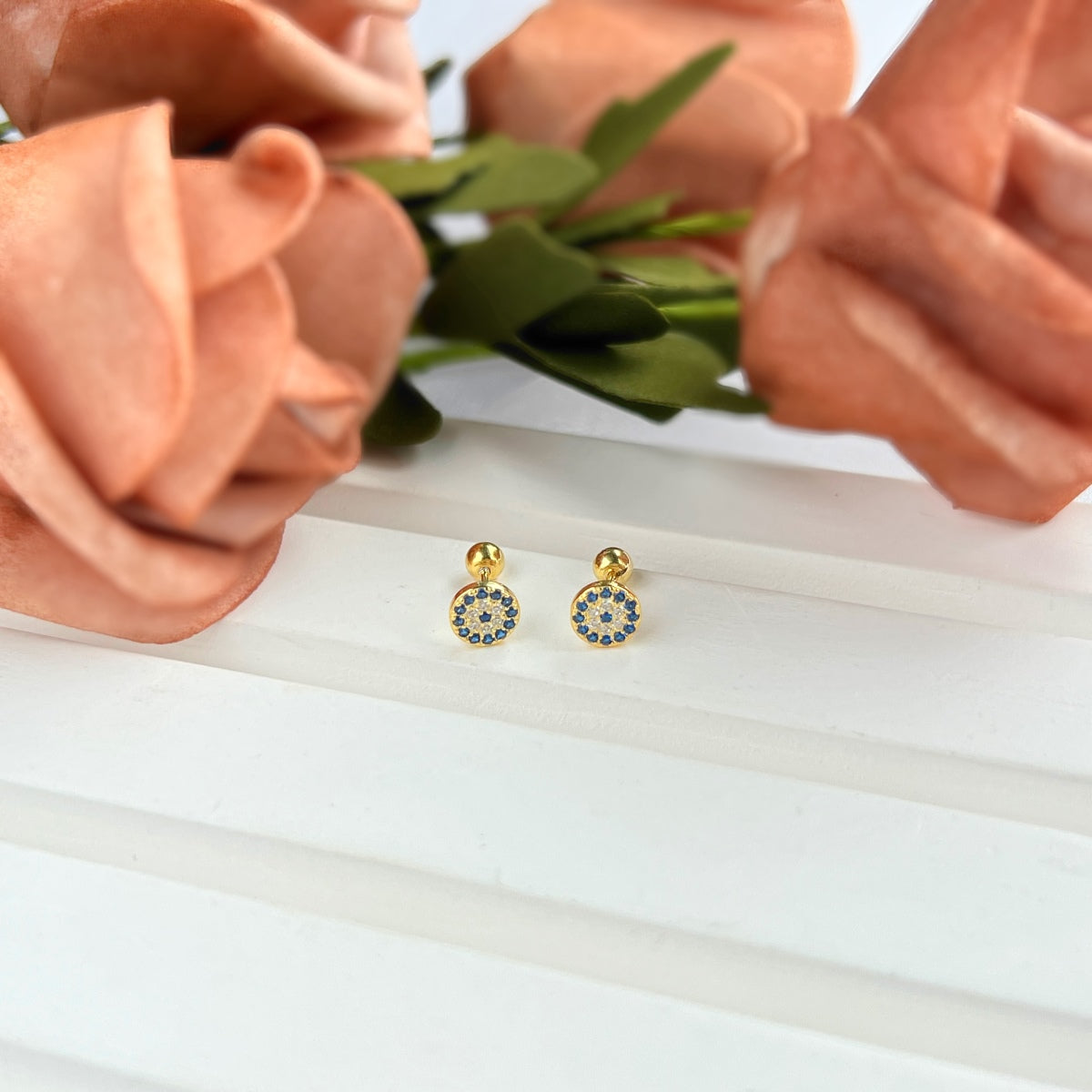 [Rose Jewels]Devil's Eye Ear Bone Nail Earrings