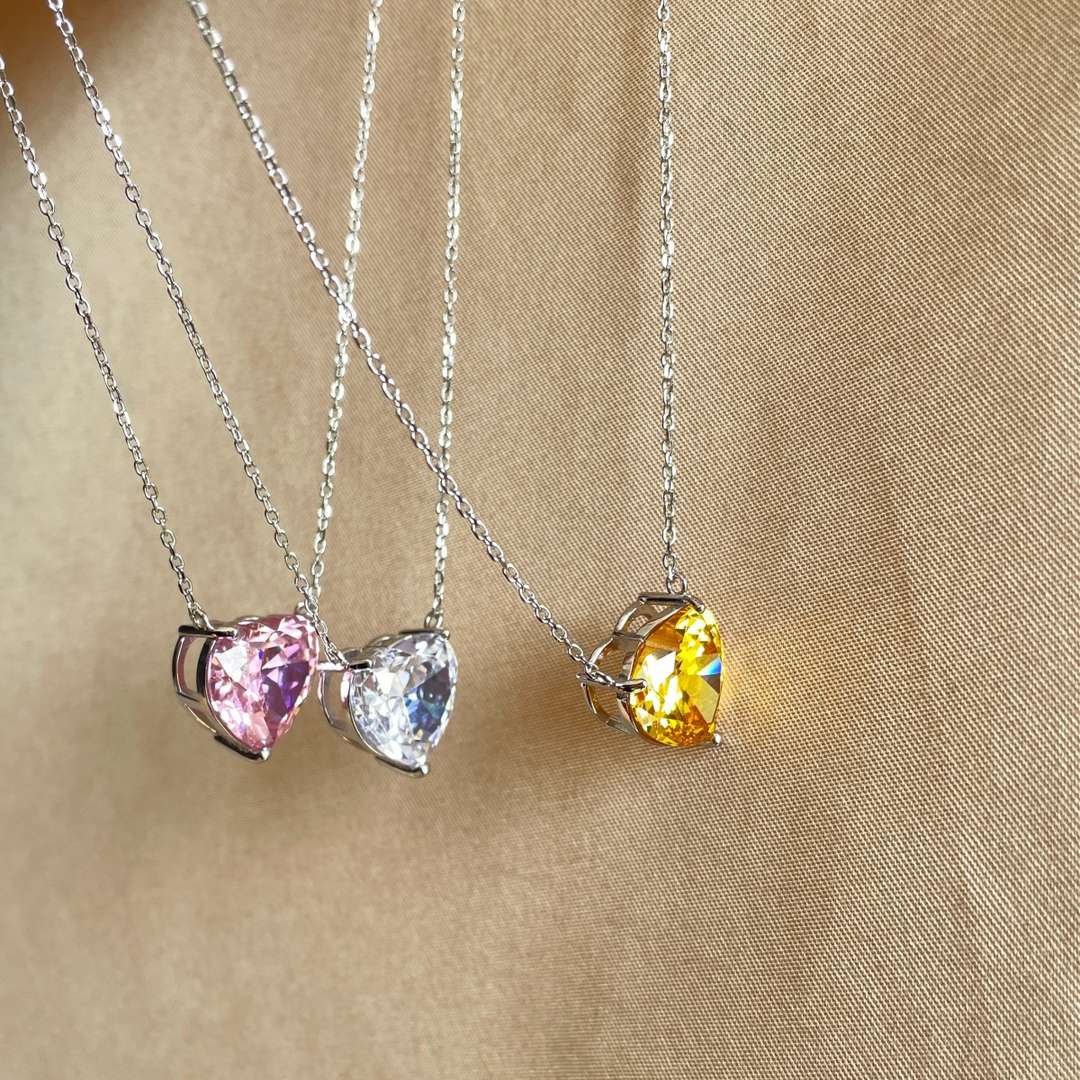 [Rose Jewels]6.0 carat Radiant Heart Shape Necklace