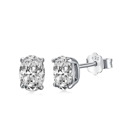 [Rose Jewels]Oval Classic Dignified Elegant Earrings