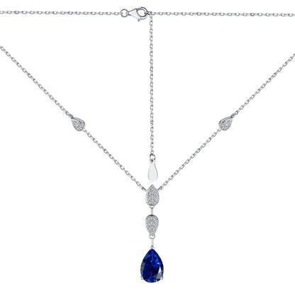 [Rose Jewels]Dazzling Pear Cut Necklace