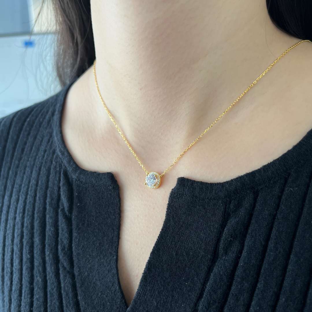 [Rose Jewels]Luxurious Round Cut Necklace