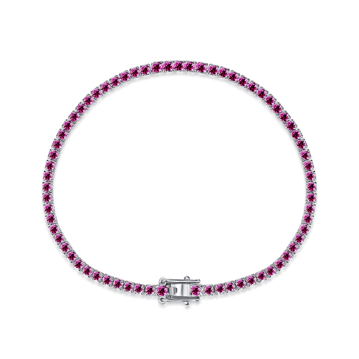 [Rose Jewels]Dazzling Colorful Round Cut Daily Bracelet