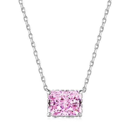 [Rose Jewels]Luxurious Square Shape Colorful Necalack