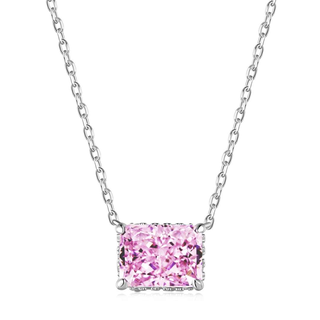 [Rose Jewels]Luxurious Square Shape Colorful Necalack