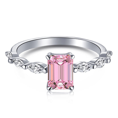 [Rose Jewels]1.0 Carat Dainty Resplendent Radiant Cut Daily Ring