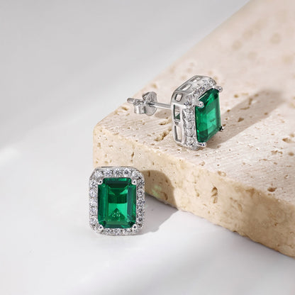 [Rose Jewels]Luxurious Dainty Emerald Cut Banquet Earrings