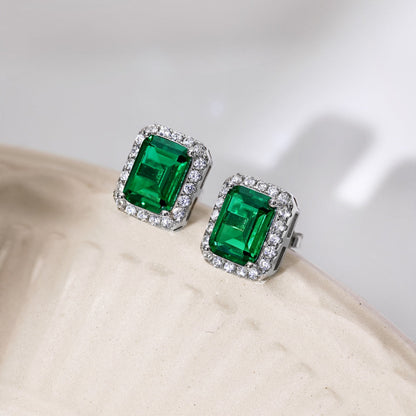 [Rose Jewels]Luxurious Dainty Emerald Cut Banquet Earrings