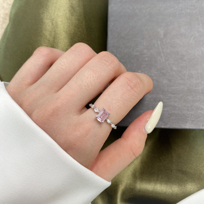 [Rose Jewels]1.0 Carat Dainty Resplendent Radiant Cut Daily Ring