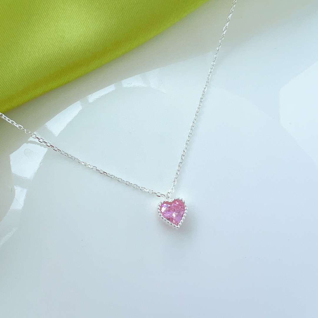 [Rose Jewels]Ornate Heart Shape Necklace