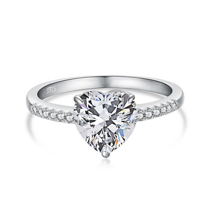 [Rose Jewels]2.0 Carat Dazzling Lustrous Heart Cut Lover Ring