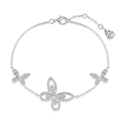 [Rose Jewels]Delicate Butterfly Pendant Bracelet