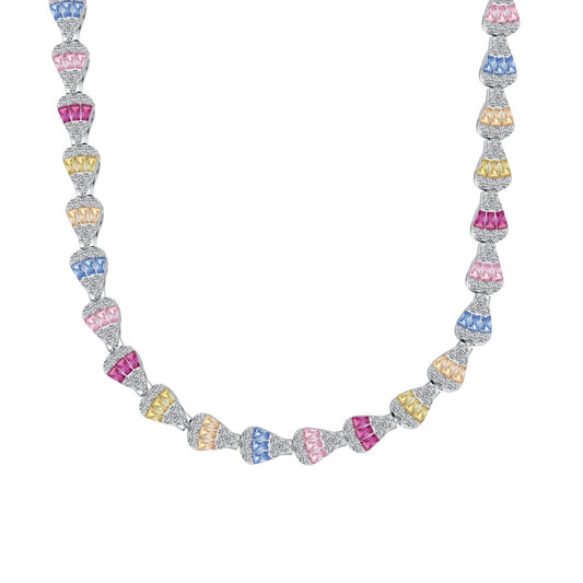 [Rose Jewels]Radiant Colorful Rainbow Necklace