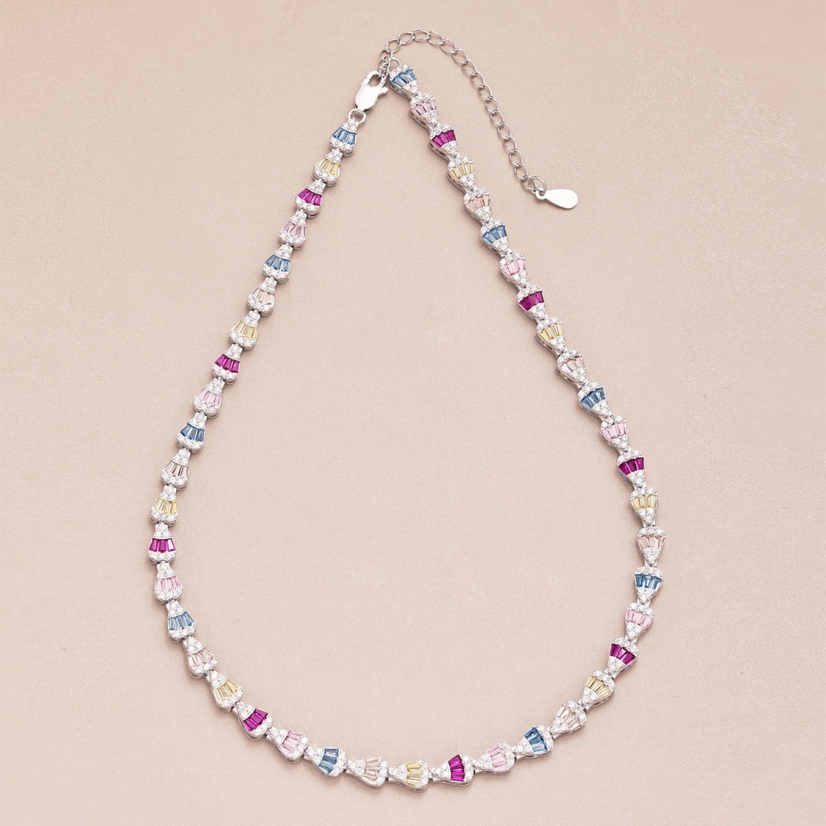 [Rose Jewels]Radiant Colorful Rainbow Necklace