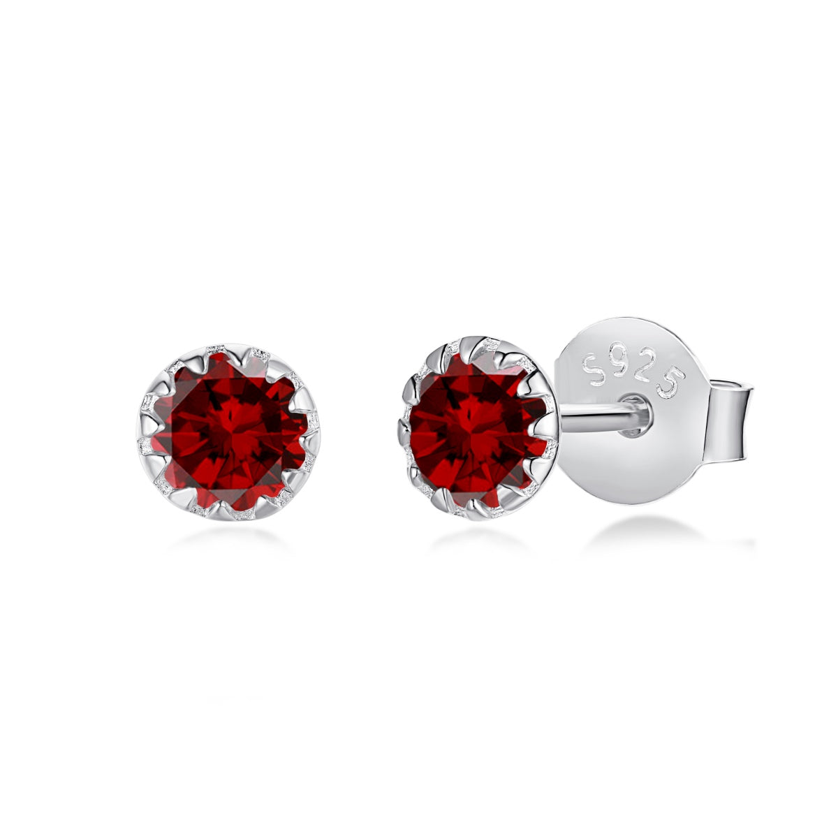 [Rose Jewels]Sparkling Colorful Round Shape Earrings