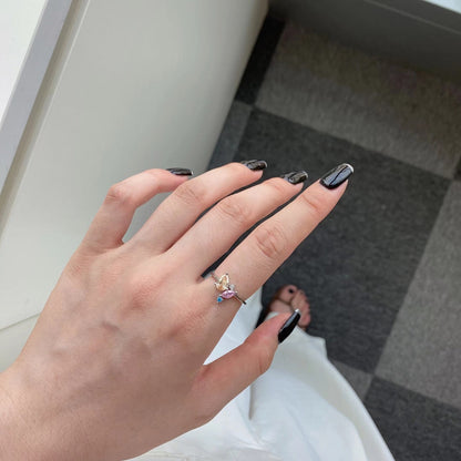 [Rose Jewels]Radiant Colorful Multi Cut Daily Ring