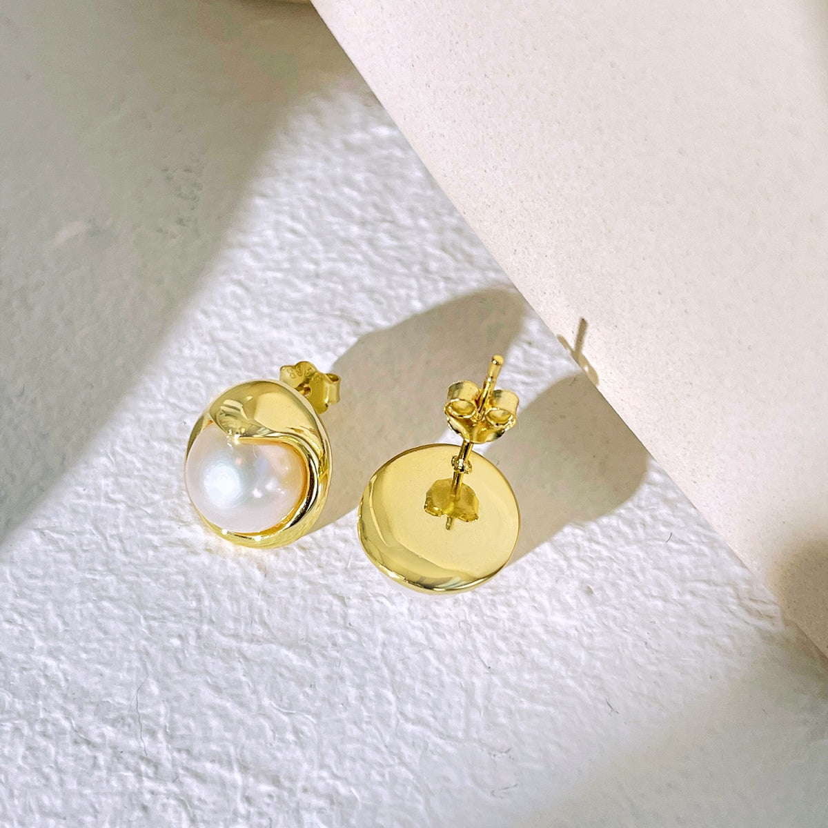 [Rose Jewels]Dainty Bread Pearl Earrings