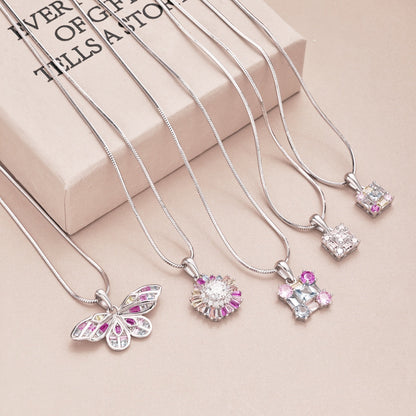 [Rose Jewels]Charming Flower Colorful Necklace