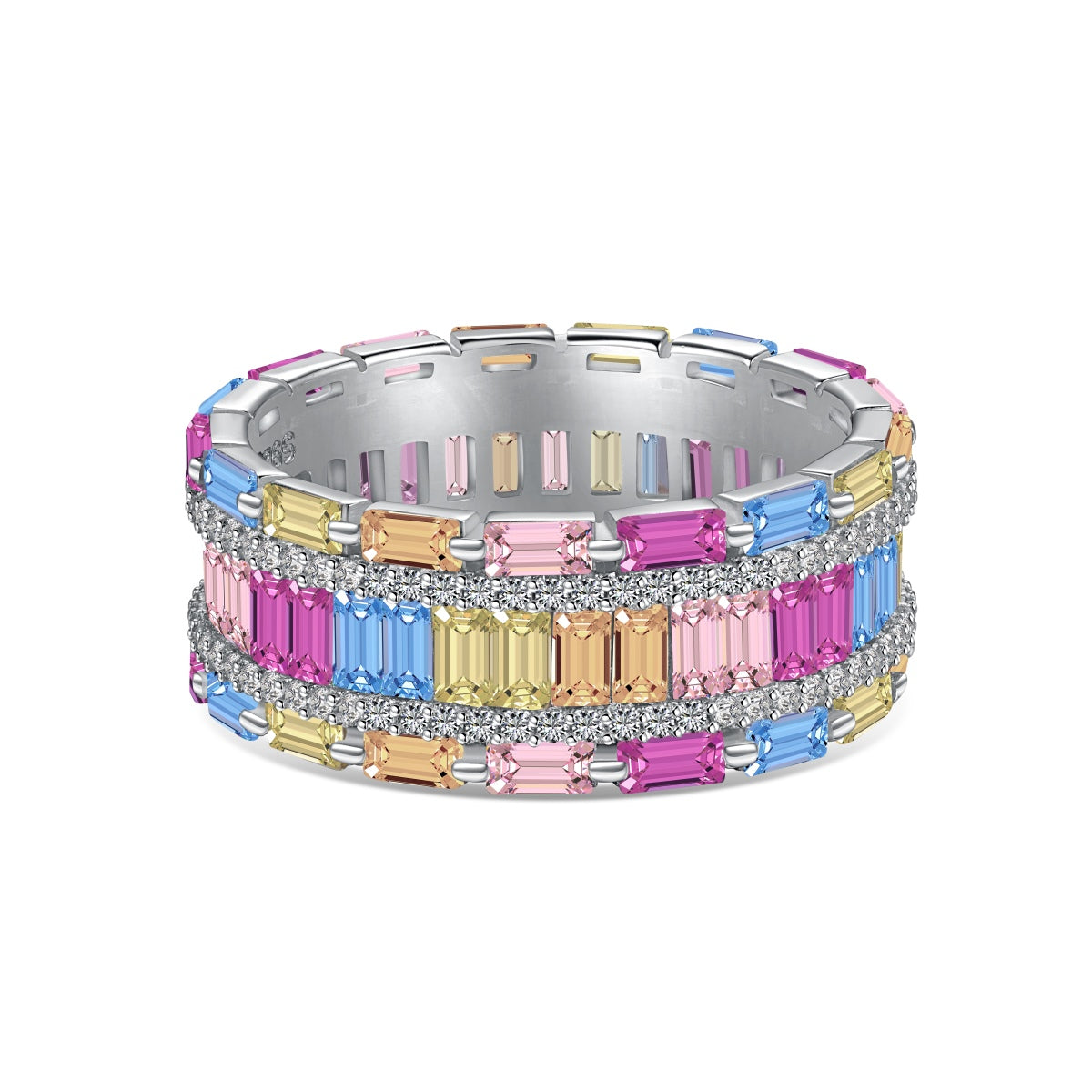 [Rose Jewels]Dazzling Colorful Radiant Cut Party Ring