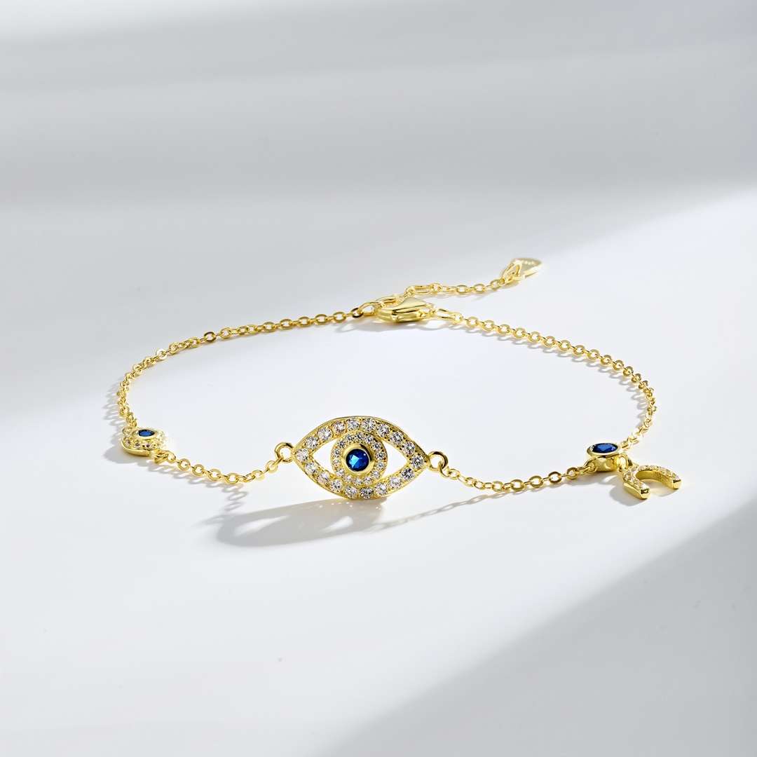 [Rose Jewels]Dainty Eye Shape Necklace